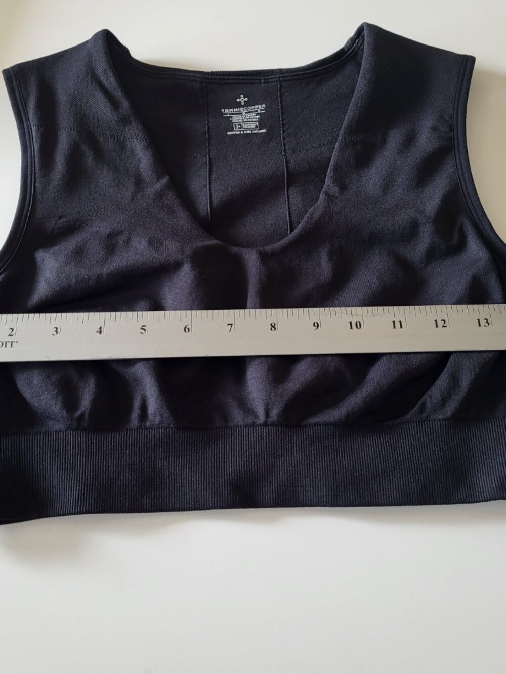 Tommy Copper Large Black Back Support Bra Seamless Back Support Anti Odor - Picture 7 of 9